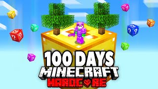I Survived 100 Days on ONE LUCKY BLOCK in Minecraft Hardcore...