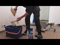 ▨ how to tile a floor fast and easy. roller knee pads and seat rubi ru81999. rubi sr 1.