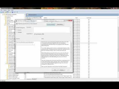 Hide hard drive partitions in Windows Explorer: Using Windows.