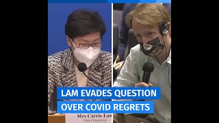 Chief Exec. Carrie Lam evades question over Covid-19 outbreak regrets