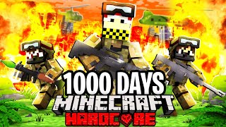 I Survived 1000 Days at WAR in Minecraft Hardcore... (FULL MOVIE)