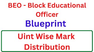 BEO EXAM - Unit Wise Mark distribution - Blueprint