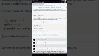 freeCodeCamp - Compound Assignment with augmented Addition +=☑️  &  Subtraction -= ☑️ in JavaScript 