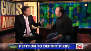 Alex Jones vs Piers Morgan On Gun Control - CNN 1/7/2013