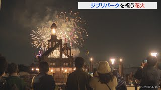 ジブリパーク祝う花火イベント　4000発が夜空彩る　手筒花火や文字を描く花火も(2022/11/13)