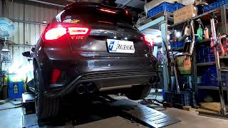 雷力 FORD 19 FOCUS MK4 1.5 橫桶左右四出超跑尾段(他牌當派含金屬觸媒)│THUNDER FORD 19 FOCUS MK4 1.5 Muffler -SC type -4tips