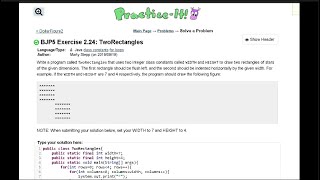 Java Practice It || 2.24 TwoRectangles || nested for loops
