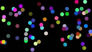 Random Colored Balls Moving in Processing