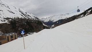 Skiing from Wiesenlift to Hotel - OBERGURGL (Austria) GoPro HD POV - April 2024