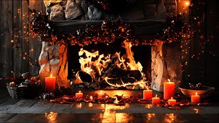 Rustic Fireplace 4K with Burning Logs and Crackling Fire Sounds to Relieve Daily Stress