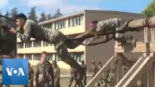 U.S. and Indian Soldiers Train at U.S. Military Base
