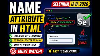 44. name attribute in HTML (Selenium Java 2026)