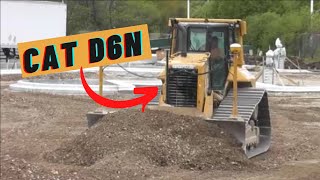 CAT D6N Dozer Grading Parking Lot