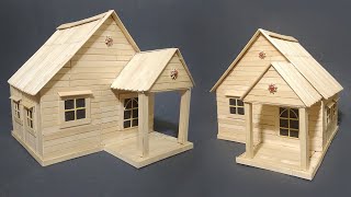 Easy House Making With Popsicle Stick ~ Simple House With Ice Cream Stick ~ School Project