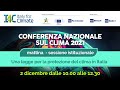 Conferenza nazionale sul clima 2021 - Sessione Istituzionale