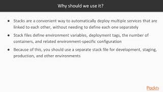Docker Swarm : What is Docker Stack? | packtpub.com