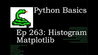 Python Basics Matplotlib Histogram