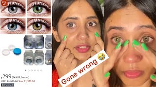 Cheap Contact Lenses From Amazon Review at ₹299 | Gone wrong 😑 | That butterfly girl