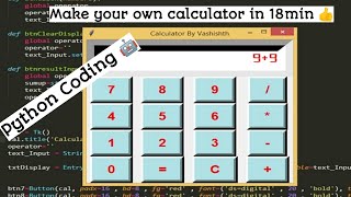 Calculator with Python / Tkinter project / #Project2