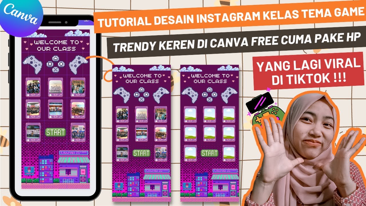 TUTORIAL DESAIN PUZZLE FEEDS IG KELAS TEMA GAME KEREN AESTHETIC DI ...