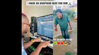 I MADE AN AMAPIANO BEAT FOR HIM 🙏🏽 #killorbeezbeatz #theredhairproducer