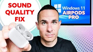 How to fix Airpods Pro sound quality on Windows 11 #airpodspro #windows11