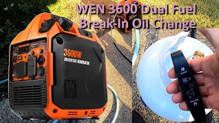 Break In Oil Change WEN 3600 Dual Fuel Inverter Generator- DF360iX