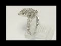 diamond cross over squares ring .75ct 14k white gold size 10.5 33420