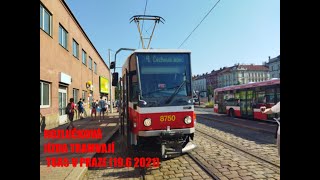 Rozlučková jízda tramvají T6A5 v Praze (19.6 2021)