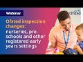 Ofsted education inspection framework: nurseries, pre-schools, other registered early years settings