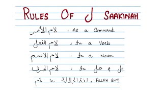 Tajweed Lessons - English -26 - Rules of Saakin Laam#2 (Al Amr/Verb/Noun/Harf) (Notes below)