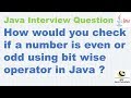 How would you check if a number is even or odd using bit wise operator in Java ?