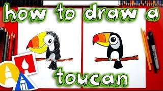 How To Draw A Cute Cartoon Toucan
