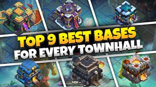 Top 9 ! Best box bases for every town hall in 2025 | Clash of Clans