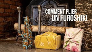 Comment plier un Furoshiki (emballer un paquet, un livre et une bouteille)