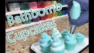 Making Mermaid Bath Bomb Cupcakes With Bubble Icing!