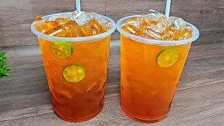 HỒNG TRÀ SỐT TẮC - TRÀ TẮC và cách làm sốt tắc sánh dẻo để bán uống tại nhà