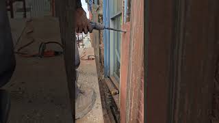 Bosch hammer drill/chipping hammer is all that is needed with stubborn brick.#work #satisfying #job