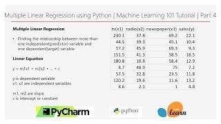 Multiple Linear Regression using Python | Machine Learning 101 Tutorial | Part 4 | DM | DataMaking
