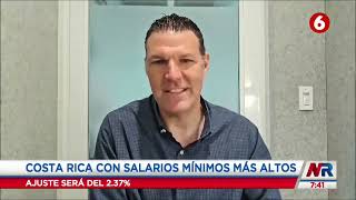 Costa Rica tiene los salarios mínimos más altos de Latinoamérica en 2025