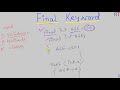 Java-90  Final Variable in Java || Final Keyword in Java