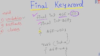 Java-90 Final Variable in Java || Final Keyword in Java