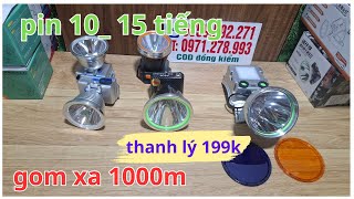 3 mẫu đèn pin đội đầu siêu sáng pin bền nhất ,giá rẻ nhất (Hàng mới về) /chiếu xa 1000m