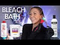 how to do a bleach bath to remove tones & grey hair prep | 2024