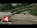 Chopper video: I-275 closed due to flooding in Wayne County near I-94