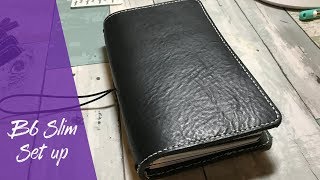 B6 Slim Journal Set Up. The Traveler's Notebook I cut down.