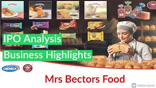 Bectors food ipo |  Mrs bectors food ipo analysis