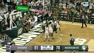 Jase Richardson STEAL \u0026 Transition AND-1 vs. Niagara | Michigan State Basketball