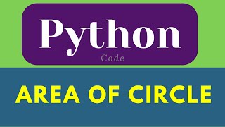 area of circle | Python Programming | area of circle using python | #shorts