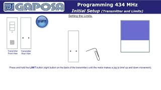 Programming Radio 434 Mhz Initial Setup